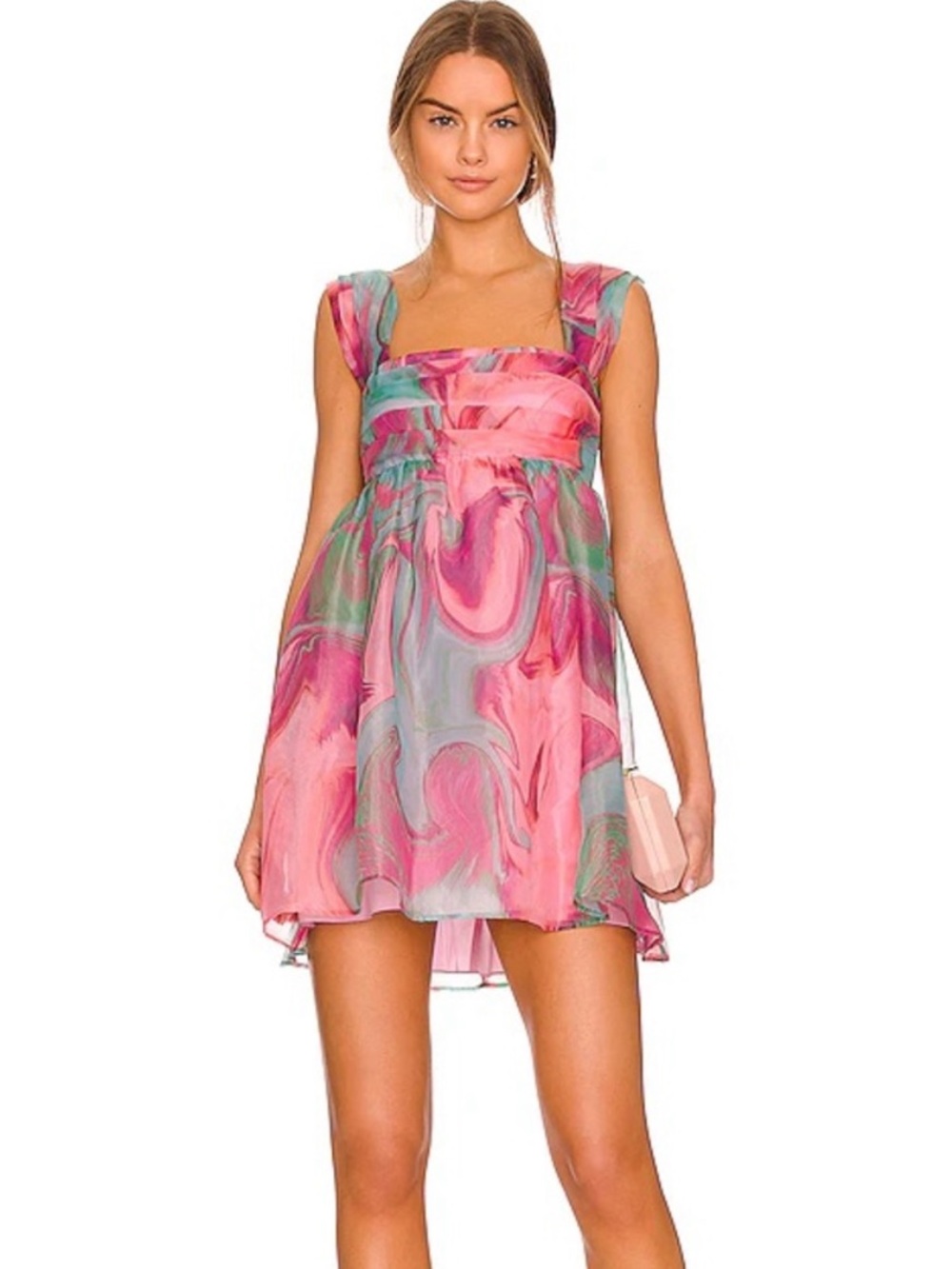 Amanda Uprichard Cindylou Dress in Mystic Swirlβ Revolve Mini Size Large L